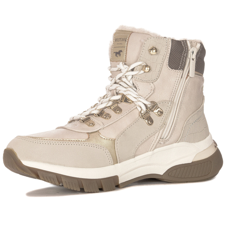 Mustang Botki damskie ocieplane Ivory