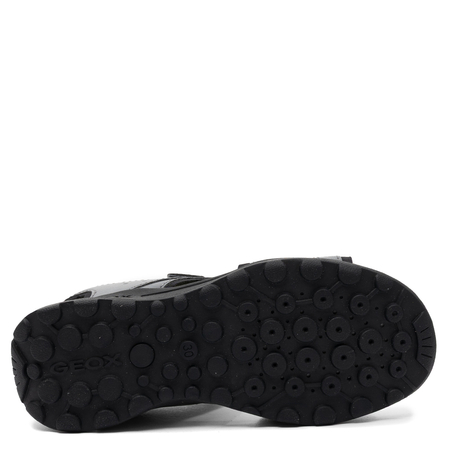 Geox Boys’ Sandals With Hook-and-Loop Straps Grey-Lime J455XC-C1267