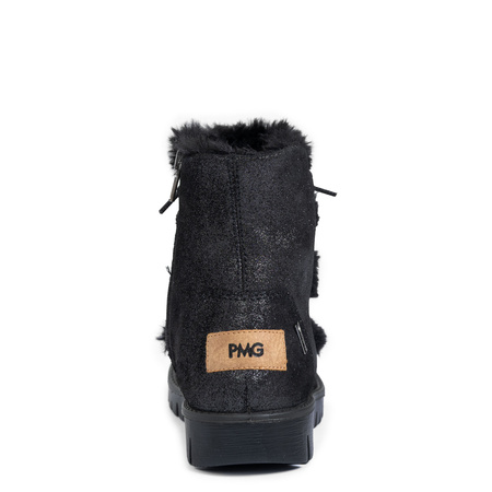 Primigi Girls' Black Fur-Lined Winter Ankle Boots 8866600