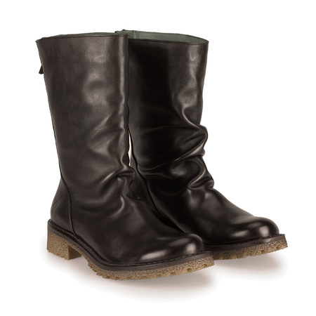 Felmini Women's Brown Leather Ankle Boots