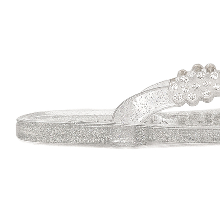 Sca'viola Women's Silver flip-flops slippers