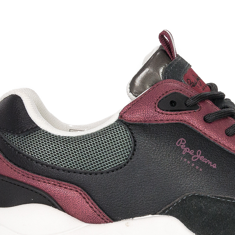 Sneakersy Pepe Jeans PLS31277 999 Black Sloane Bass Czarne