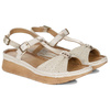 Maciejka Beige and Gold Sandals