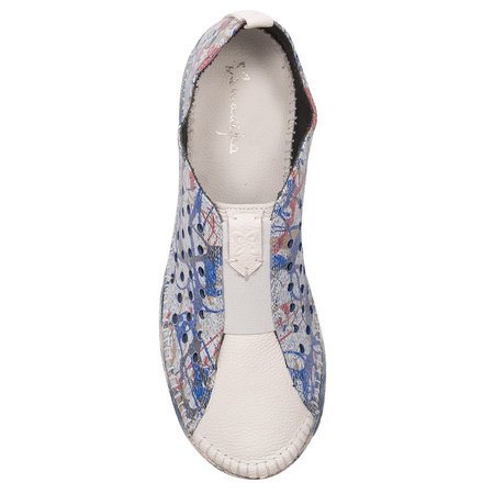 Maciejka Women's leather shoes White Blue