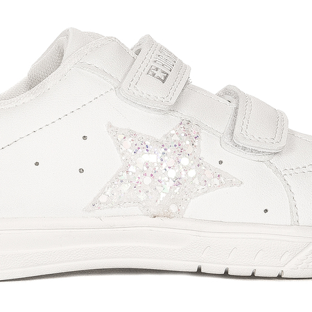 Big Star Trampki dziecięce dziewczęce na rzepy white białe