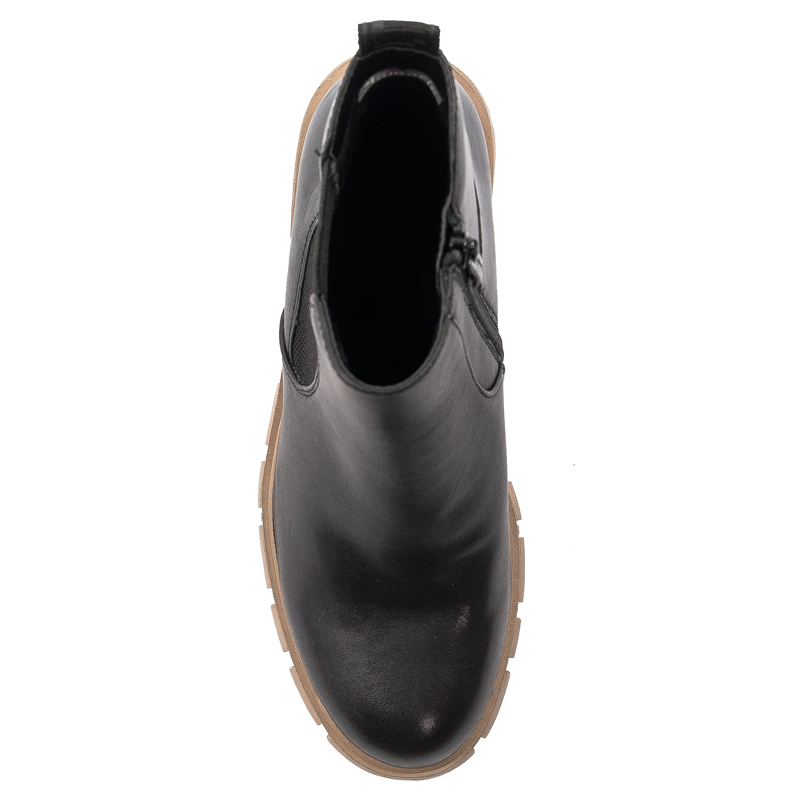 Tamaris Black Comb Leather Boots