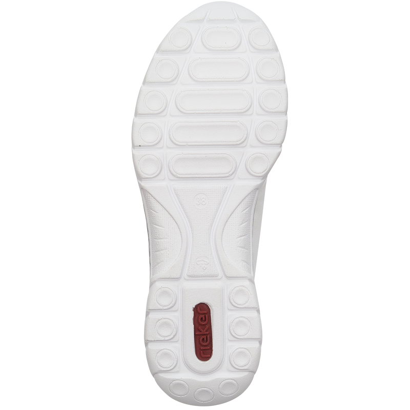 Rieker Sneakersy Antistress Damskie Lekka Podeszwa 4 cm Białe L3259-80