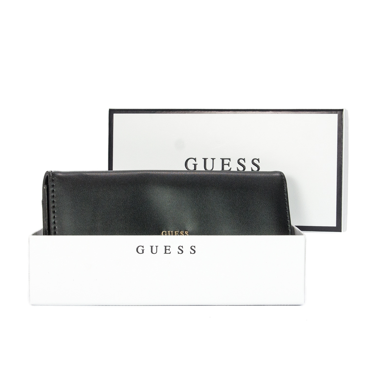 Guess Portfel damski Atene Slg duży Bla Black Czarny