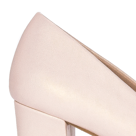 Sergio Leone Beige Pearl Pumps