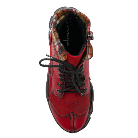 Maciejka Red Lace-up Boots