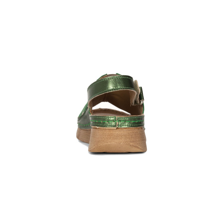 Maciejka Women's Leather Sandals Green