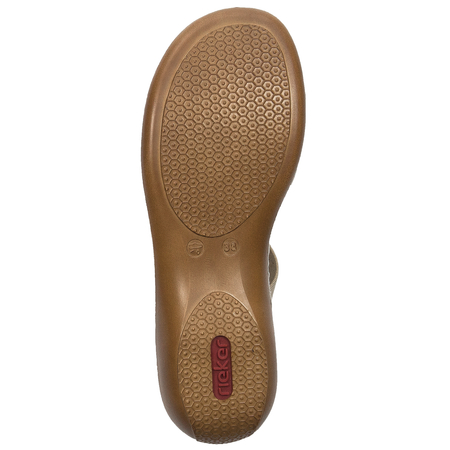 Rieker Comfortable Slip-on Openwork Sandals White-Beige 65918-81