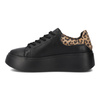 Filippo Black Leopard Leather Sneakers