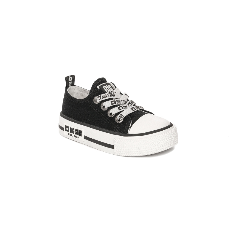 Big Star Black children's slip-on black sneakers