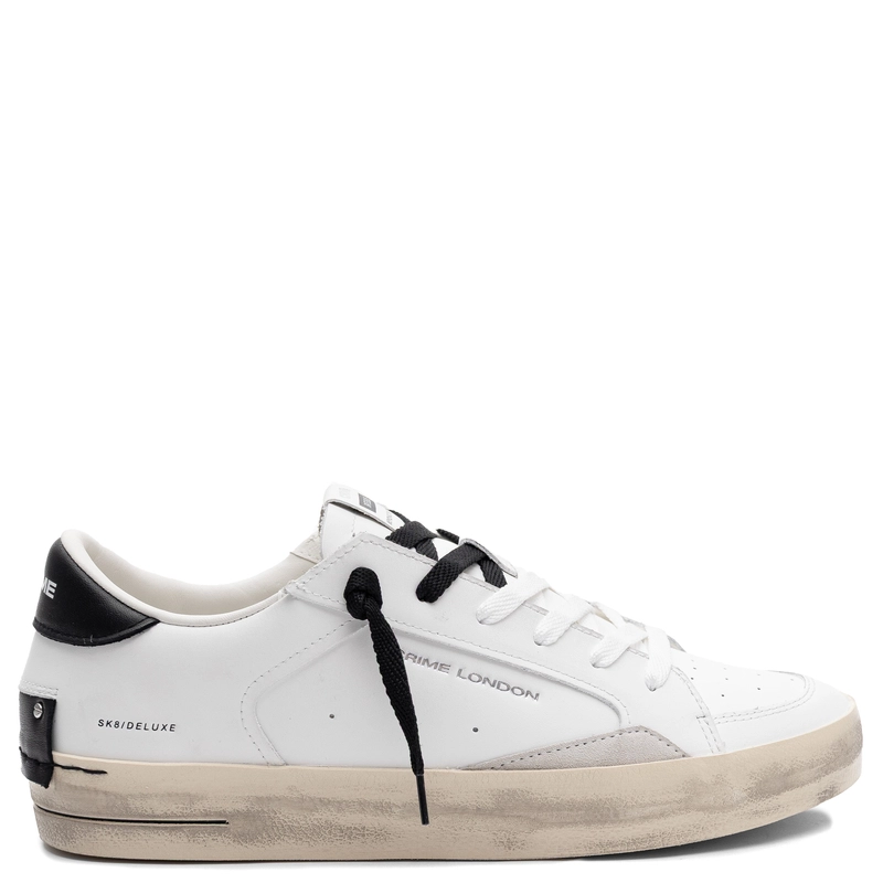 Crime London SK8 DELUXE Leather Sneakers White 17100PP6.10