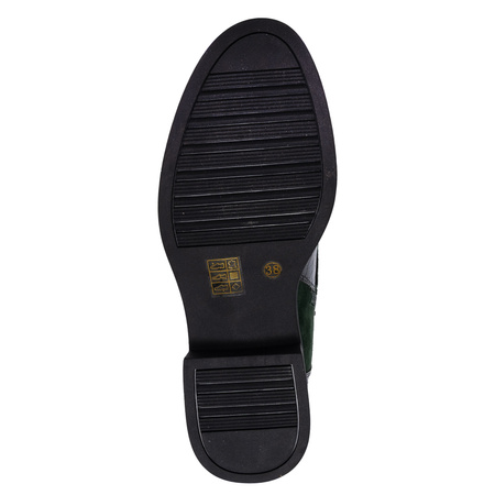 Artiker Lace-Up Ankle Boots Flat Sole Green 57C0194