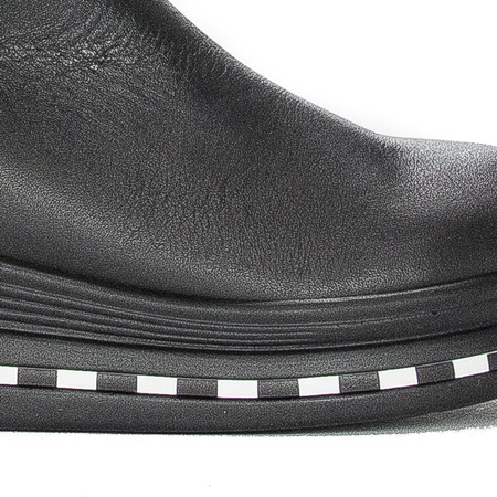 Maciejka Kozaki Damskie Do Kolana Skóra Naturalna Czarny 05293-01/00-7