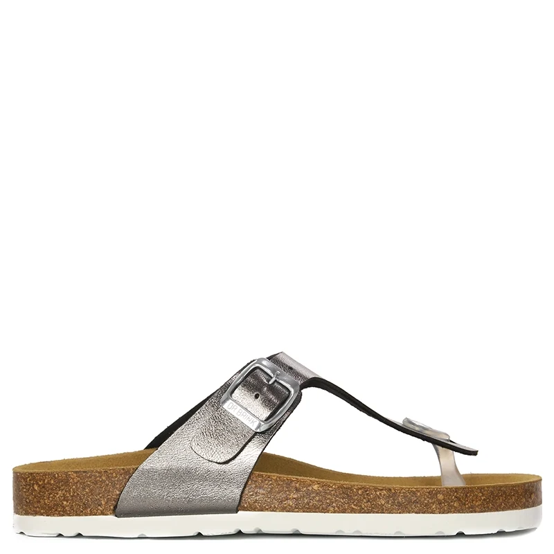 Dr. Brinkmann Women's Slides Silver Metalic