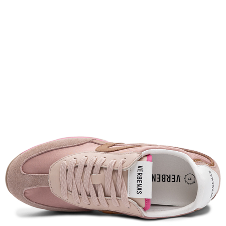 Verbenas Modne Zamszowe Sneakersy Sznurowane Różowe 9002451069ANT