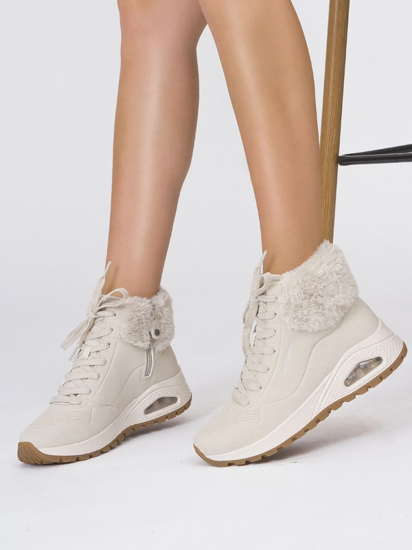 Skechers Women's Lace-Up Ankle Boots, Beige 167274/OFWT