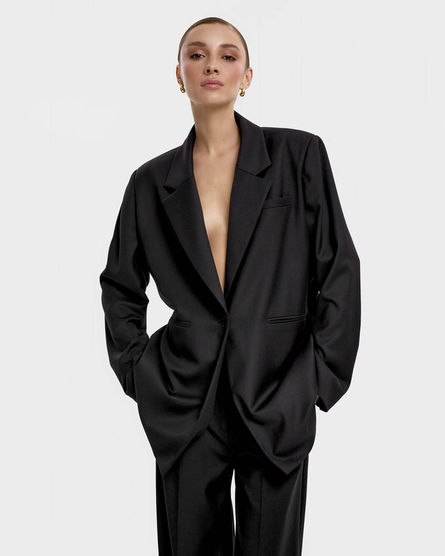 Opra Marynarka Bahira Black Oversize