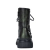 Maciejka Leather Combat Boots with Harness Metallic Green 07092-09-00-8