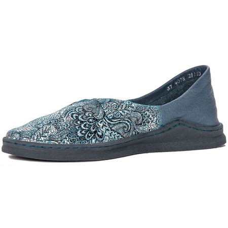Maciejka 04078-54/00-0 Navy+Grey Flat Shoes
