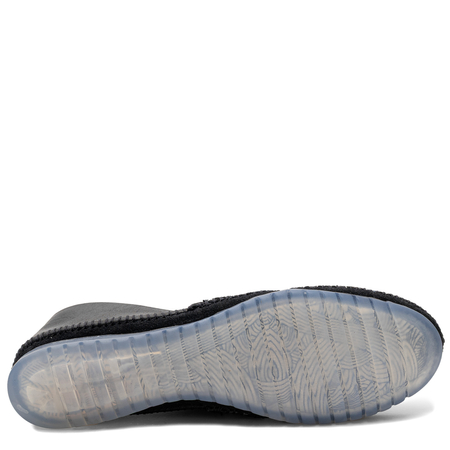 Maciejka Leather Slip-On Shoes Floral Pattern Black Blue 1930W-45/00-0