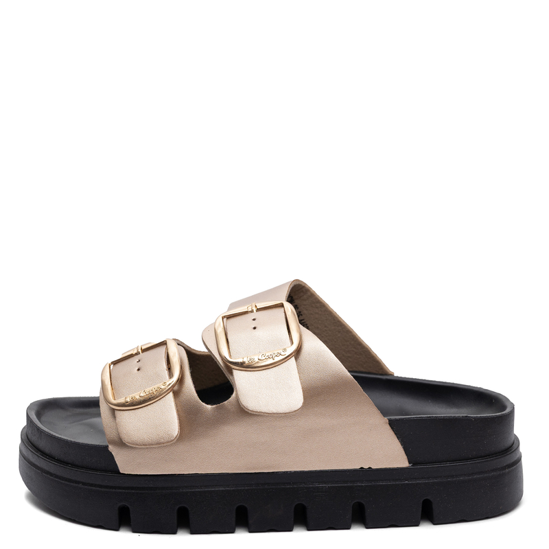 Lee Cooper Damskie Klapki Na Platformie Złote LCW-26-35-4462L