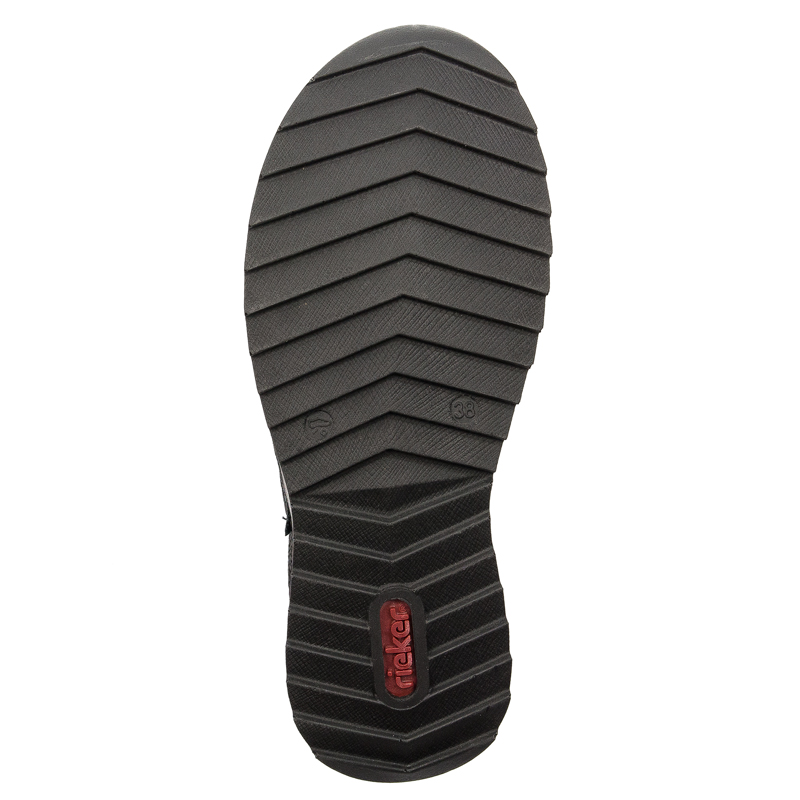 Rieker Botki damskie ocieplane Black czarne