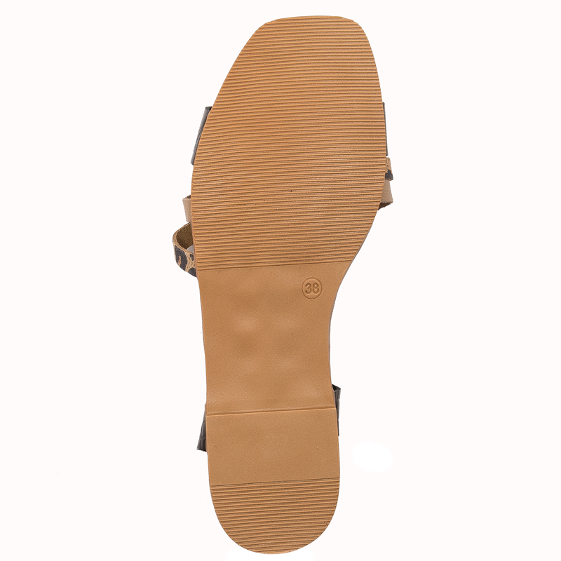 Maciejka leather women's panther sandals