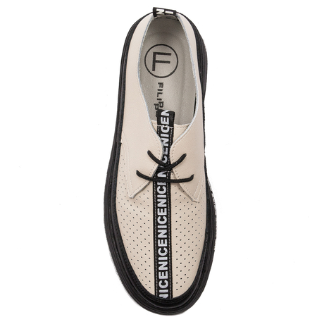 Filippo Women's Beige Lether shoes