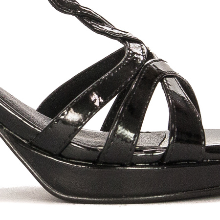 Marco Tozzi Black Patent Women's Sandals