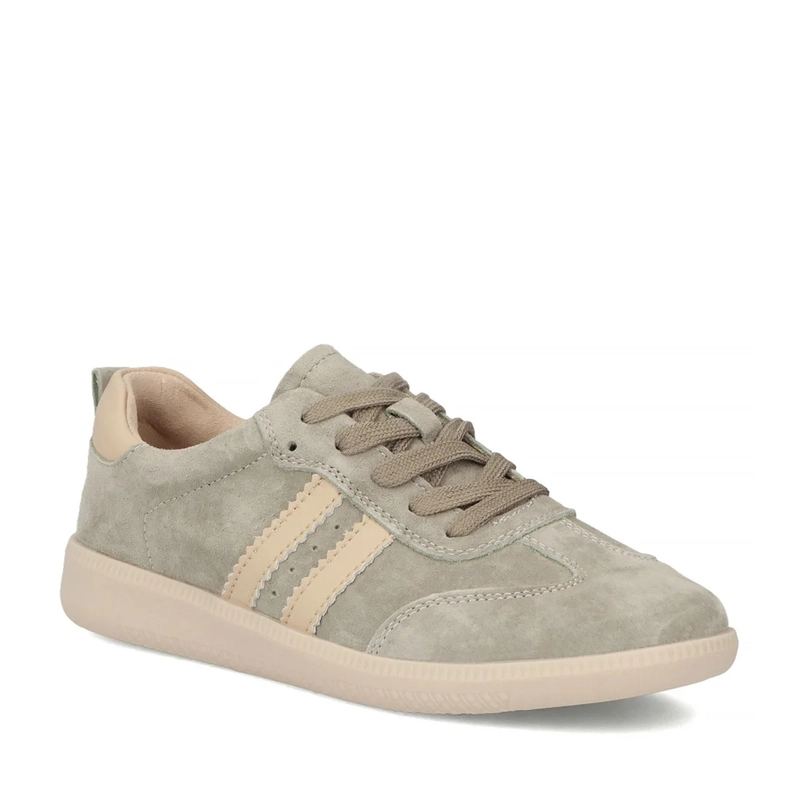 Filippo Skórzane Półbuty Damskie Zamszowe Khaki DP7508-26-KH