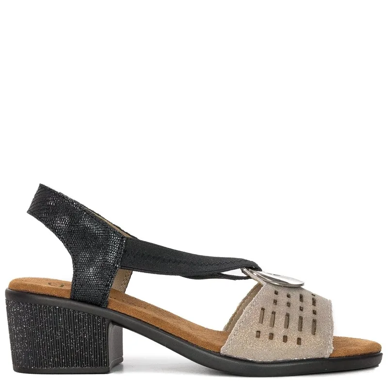 Filippo DS2308-21 BK GO Black Gold Sandals