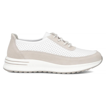 Filippo Półbuty Sneakersy Damskie Skórzane Białe