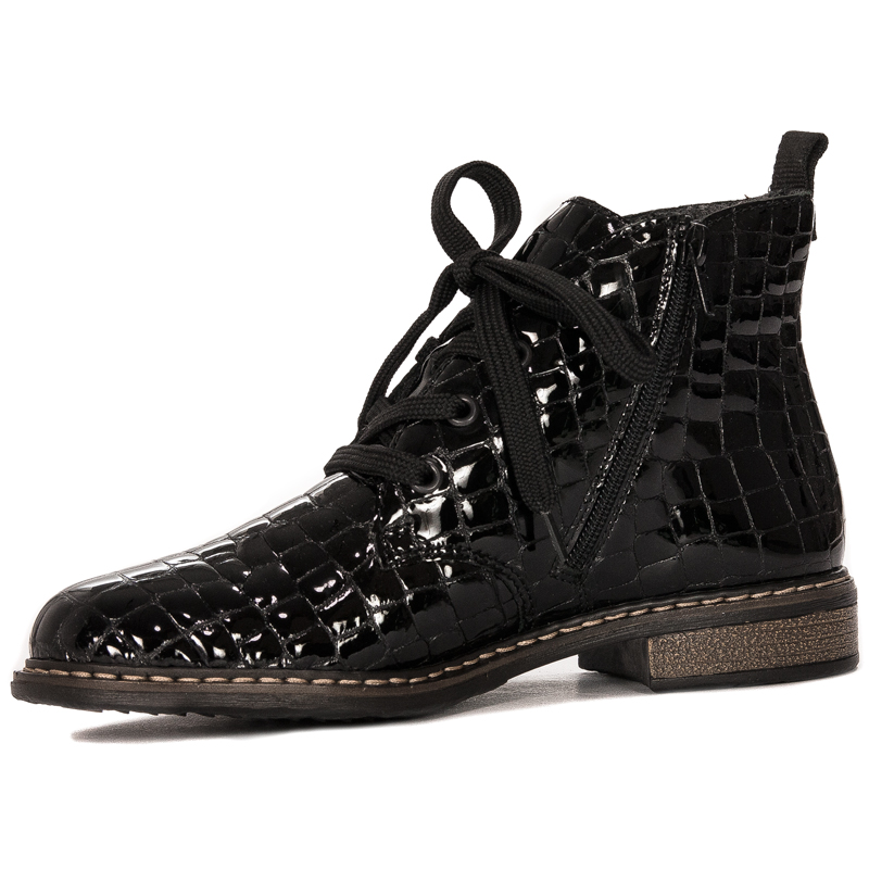 Rieker Black insulated Black leather boots