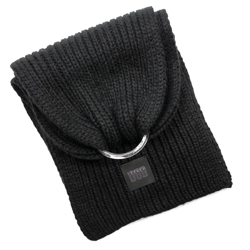 UGG Szal damski W Chunky Rib Knikt Scarf Black