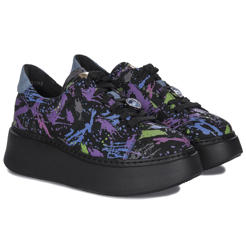 Maciejka Platform Nubuck Sneakers Lace-Up Purple 06191-05/00-8