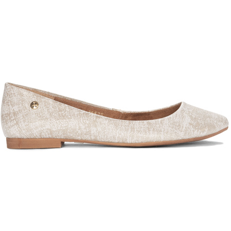 Maciejka Women's Leather White and Gold Ballerinas