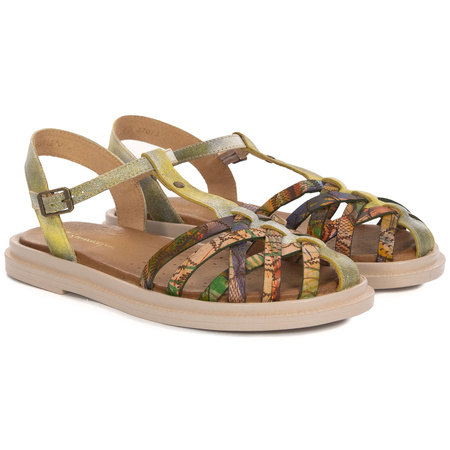 Maciejka Women's Leather Yellow Sandals