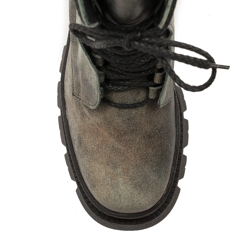Maciejka 05693-09/00-3 Green Lace-Up Boots