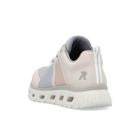 Rieker Sneakersy Damskie Różowo Niebieskie