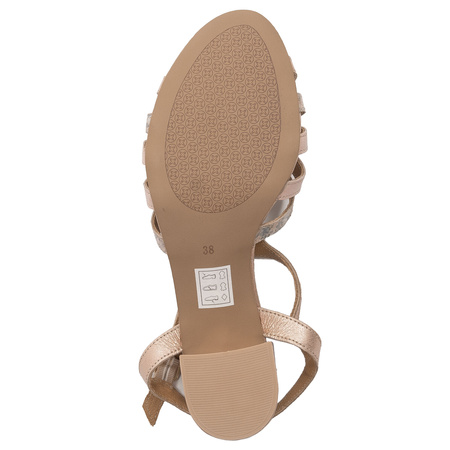 Maciejka Women's High Heel Sandals Leather Pink