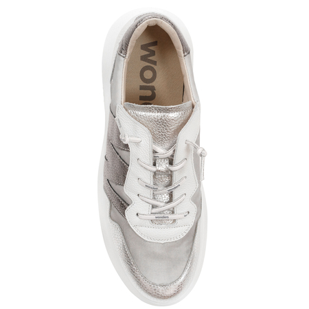 Wonders Women's Platform Half Shoes Plata