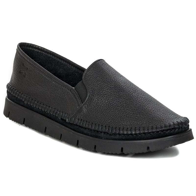 Maciejka Leather Lightweight Women’s Loafers Flexible Sole Black 03512-01-00-0