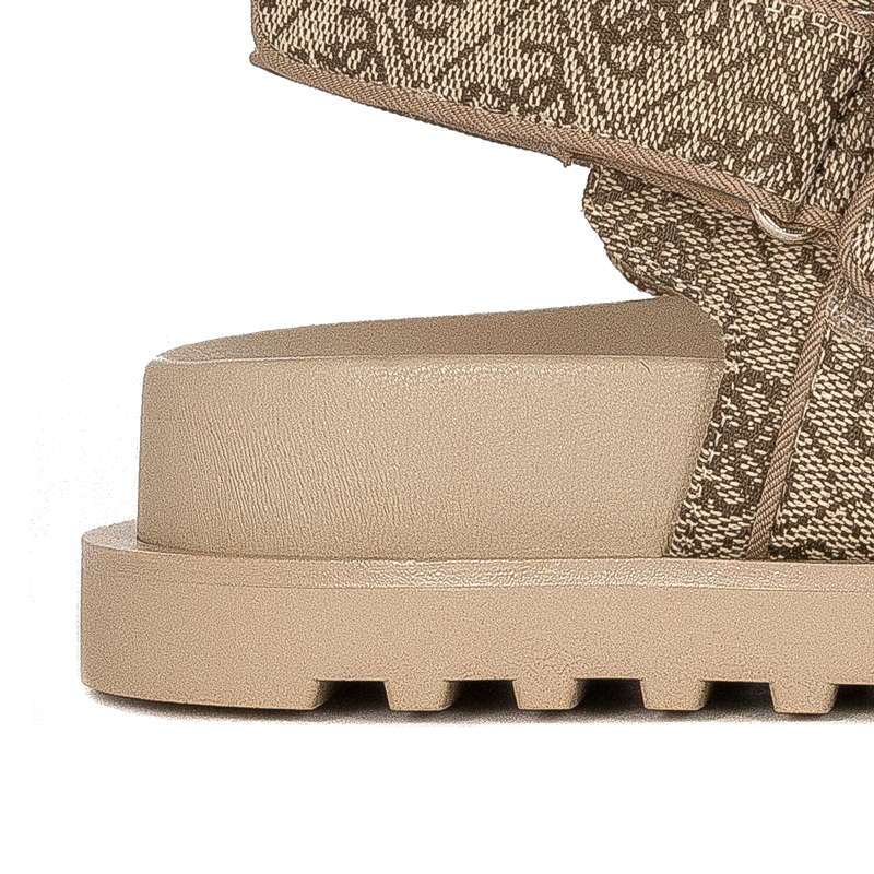 Guess Women’s Logo Sandals on a Platform Beige and Brown FL6FBSFAL03-BEIBR