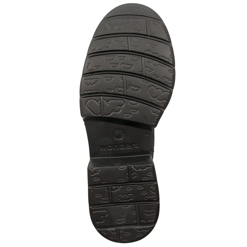 Wonders Women's Leather Boots On The Camo Platform Wonders Botki Damskie Skórzane Na Platformie Jungla Negro