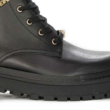 Liu Jo Women's Leather Platform Rumi 10 Boots Black