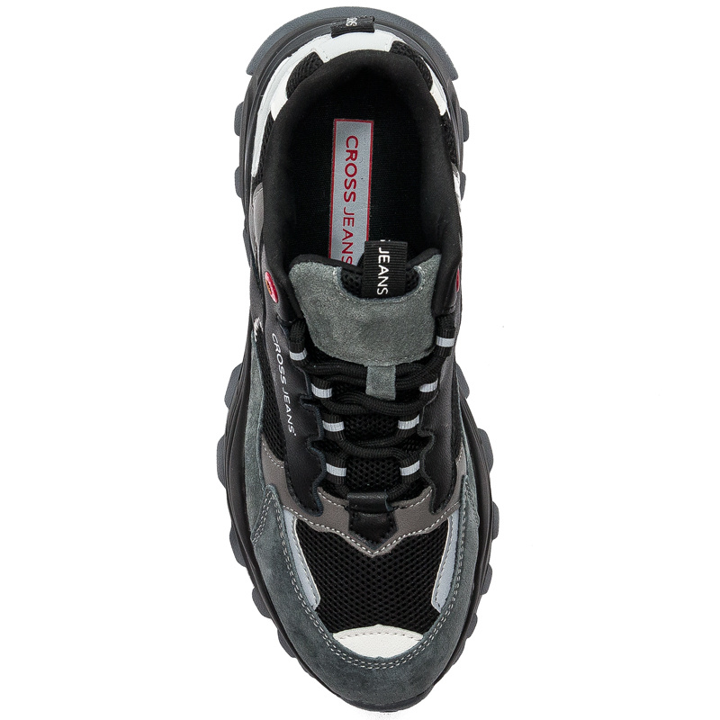 Sneakersy Cross Jeans II2R4019C Black White Grey